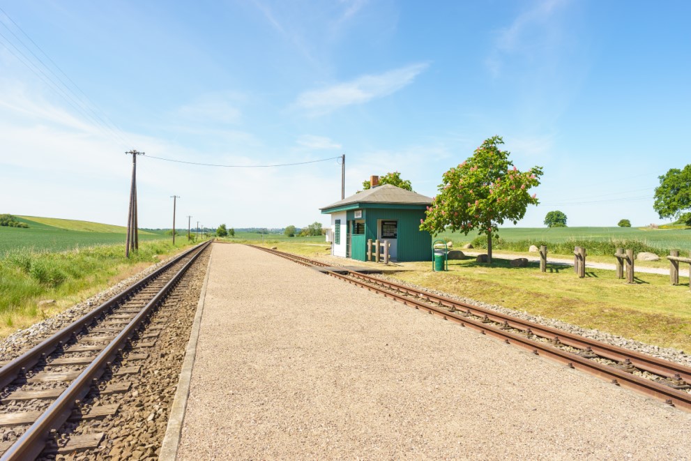 Haltepunkt an Bahnstrecke auf Rügen