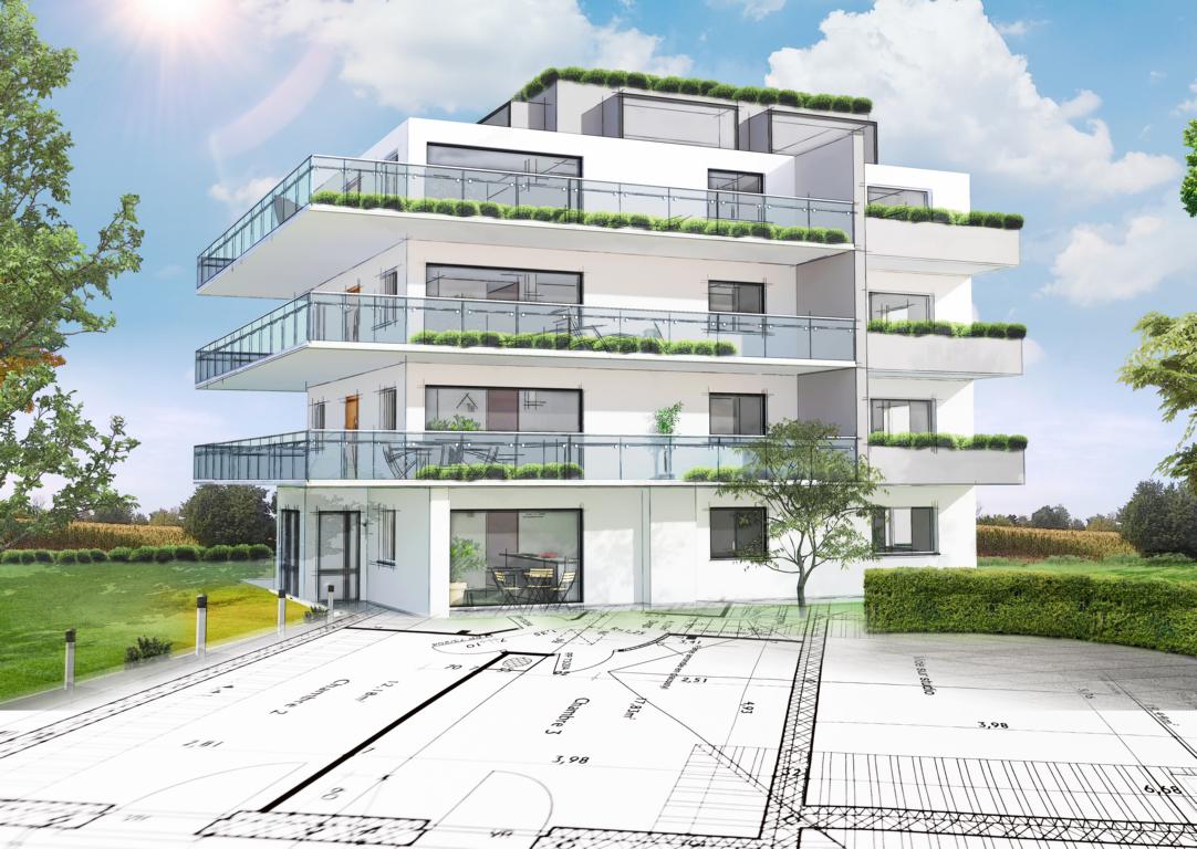 Modernes Mehrfamilienhaus – aktuell geplant, schon bald bewertet.